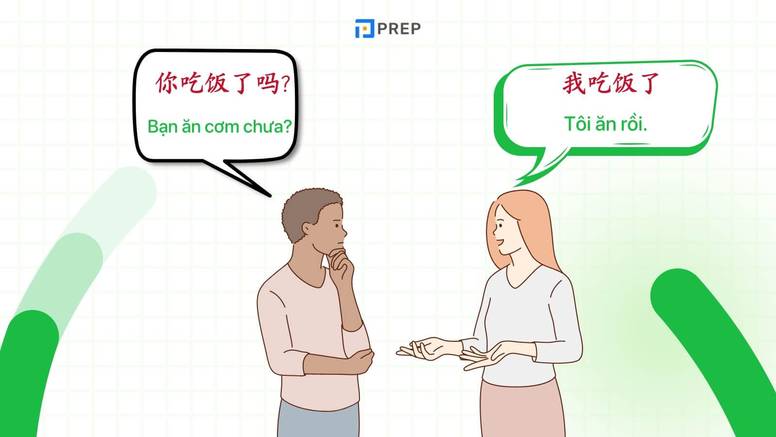 Cách hỏi và trả lời ăn cơm tiếng Trung