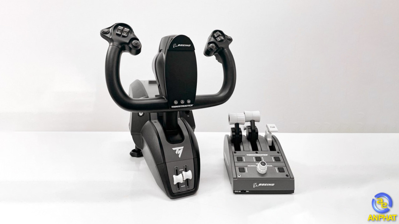 Cần lái máy bay joystick Thrustmaster TCA Yoke Pack Boeing dùng cho buồng lái giả lập.