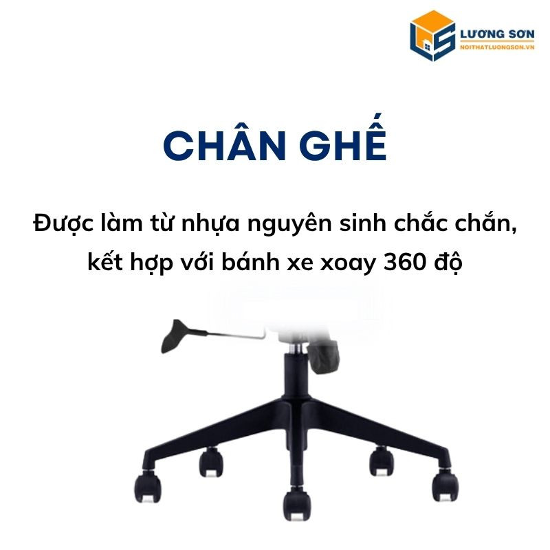 Chân ghế xoay G8121 với bánh xe 360 độ