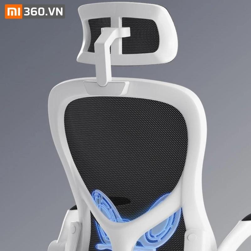 Chất liệu polymer và lưới thoáng khí cao cấp trên ghế công thái học Xiaomi HBADA HDNY163