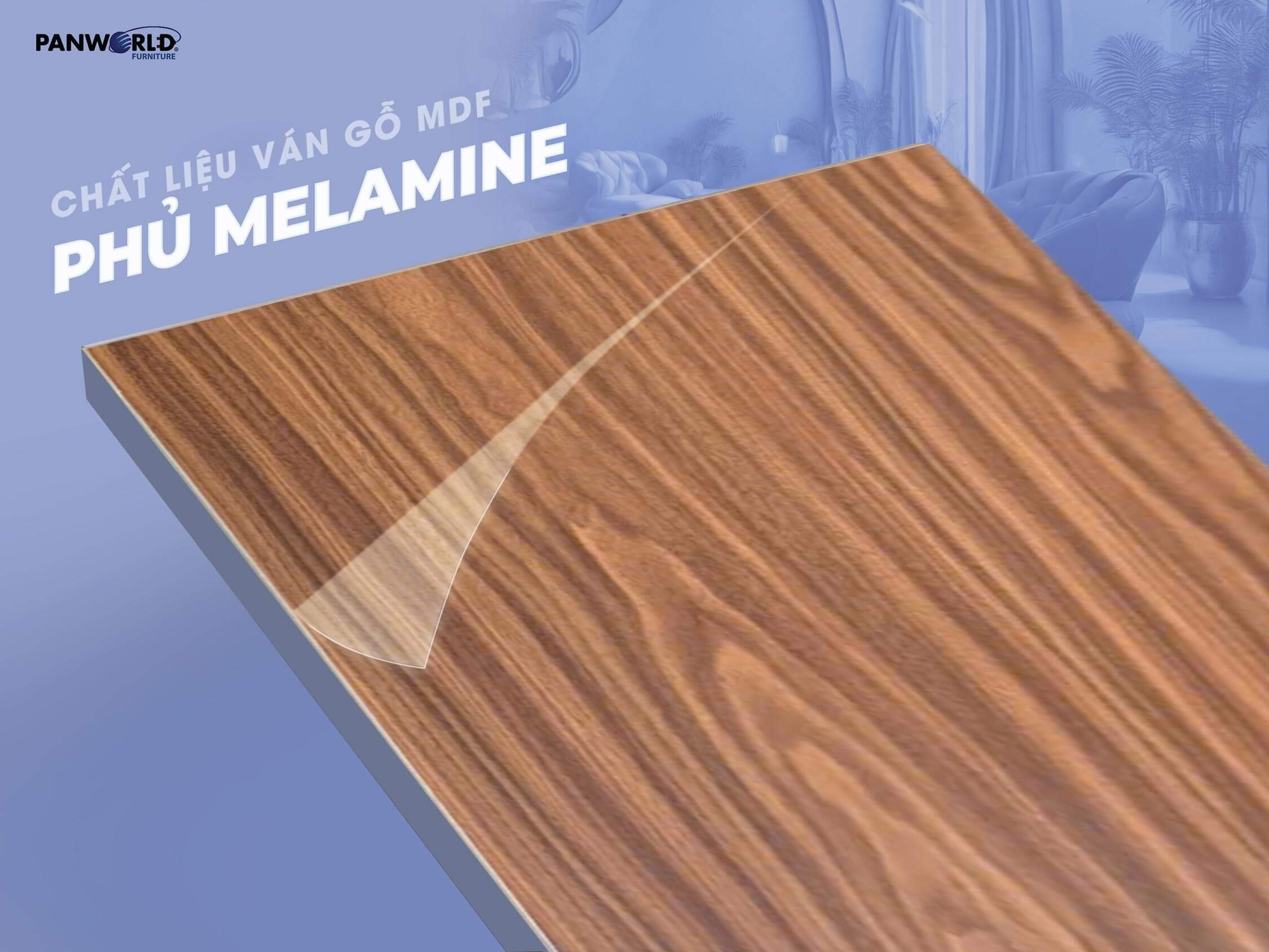 Chất liệu ván gỗ MDF phủ Melamine cho bàn gấp gọn