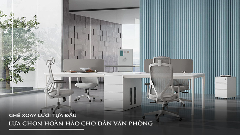 Chi tiết cấu tạo và chất liệu cao cấp của ghế xoay có tựa