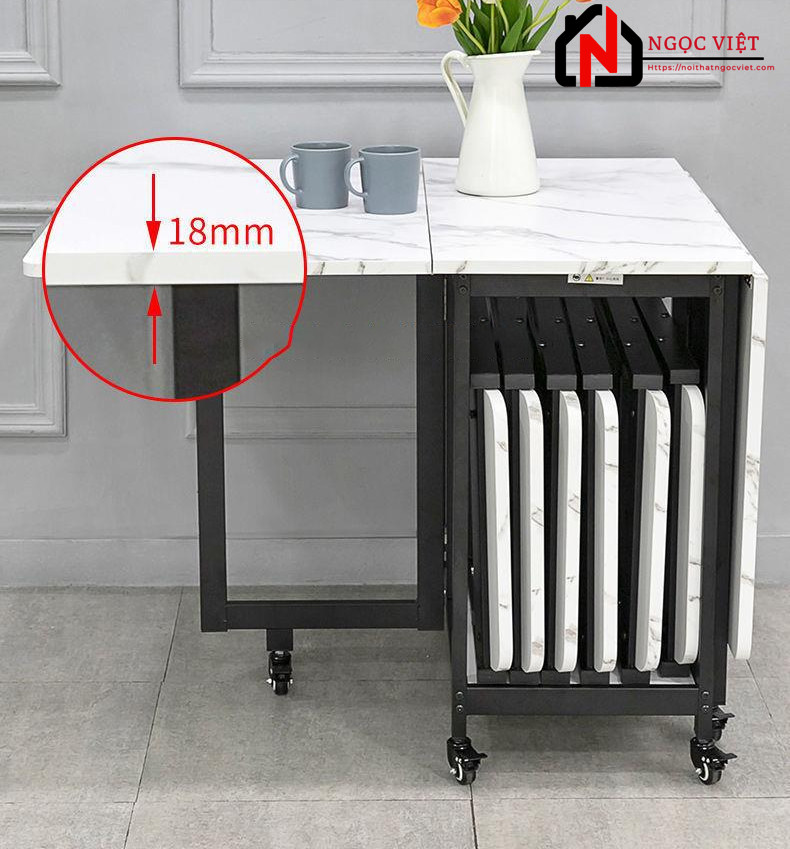 Chi tiết khung chân bàn gỗ gấp chắc chắn