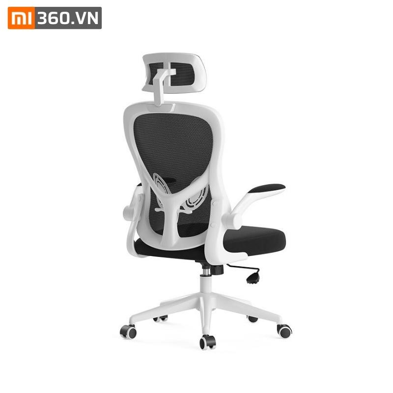 Chi tiết tựa lưng kép phân tán áp lực của ghế công thái học Xiaomi HBADA HDNY163