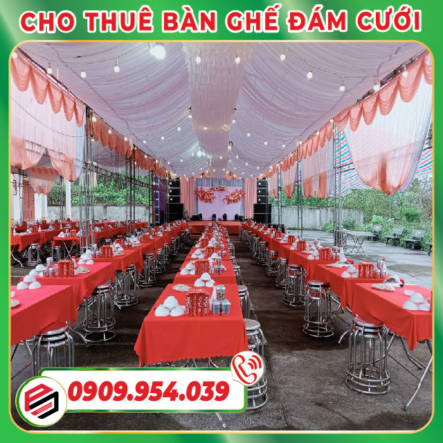 Cho thuê bàn ghế inox đám cưới