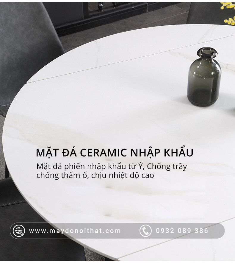 Cơ chế mở rộng của bàn ăn thông minh tròn
