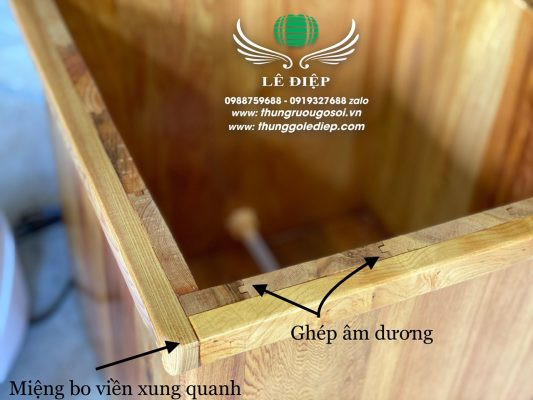 Công nghệ ghép mộng âm dương trên ghế xông vùng kín