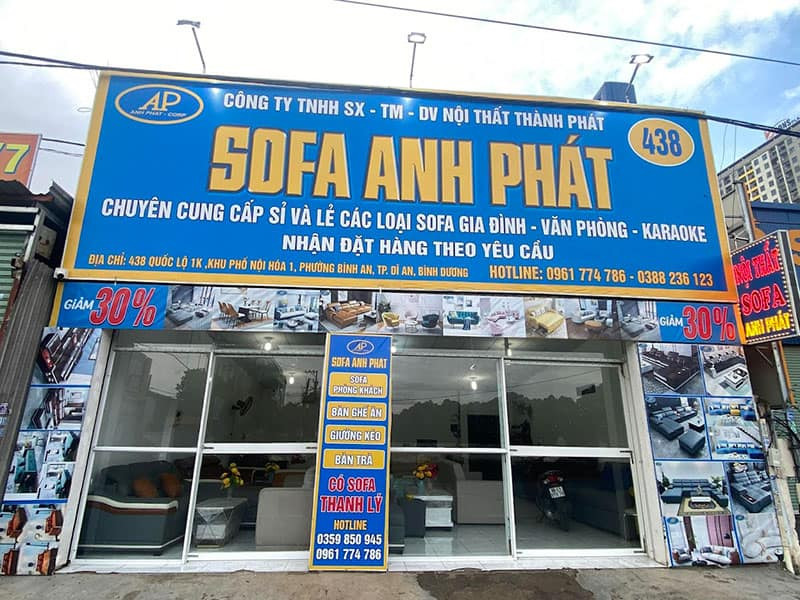 Cửa hàng bàn ghế sofa Anh Phát Bình Dương