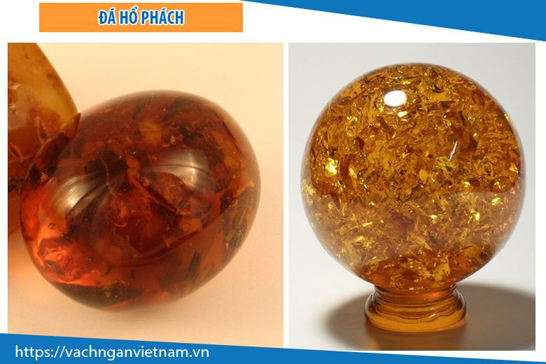 Đá phong thủy Hổ Phách màu vàng ấm áp