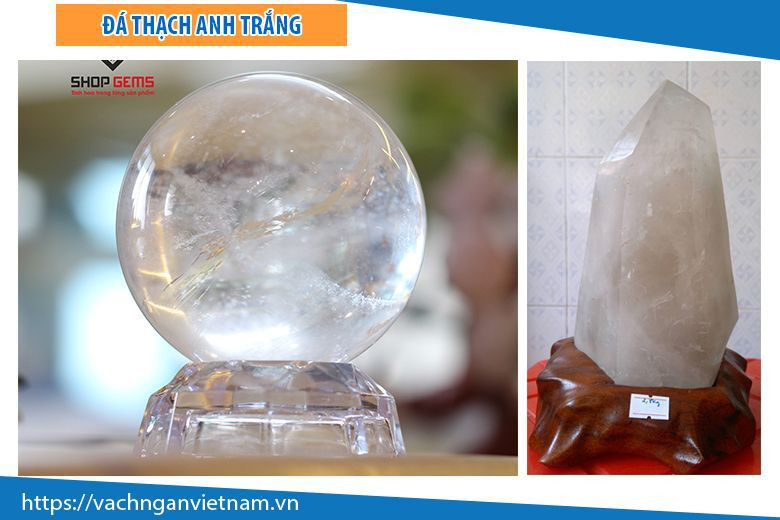 Đá phong thủy Thạch Anh Trắng cho người mệnh Kim