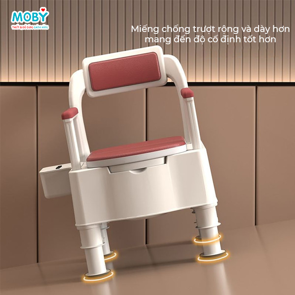 Đế chống trượt cao cấp của ghế bô vệ sinh cho bà bầu đảm bảo an toàn tối đa