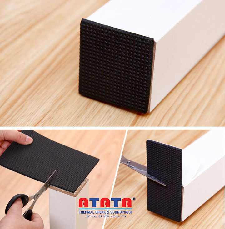 Dễ dàng cắt chỉnh miếng lót cho chân ghế gỗ vuông mọi kích thước