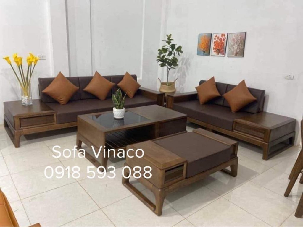 Đệm ghế bọc da dễ vệ sinh cho phòng khách