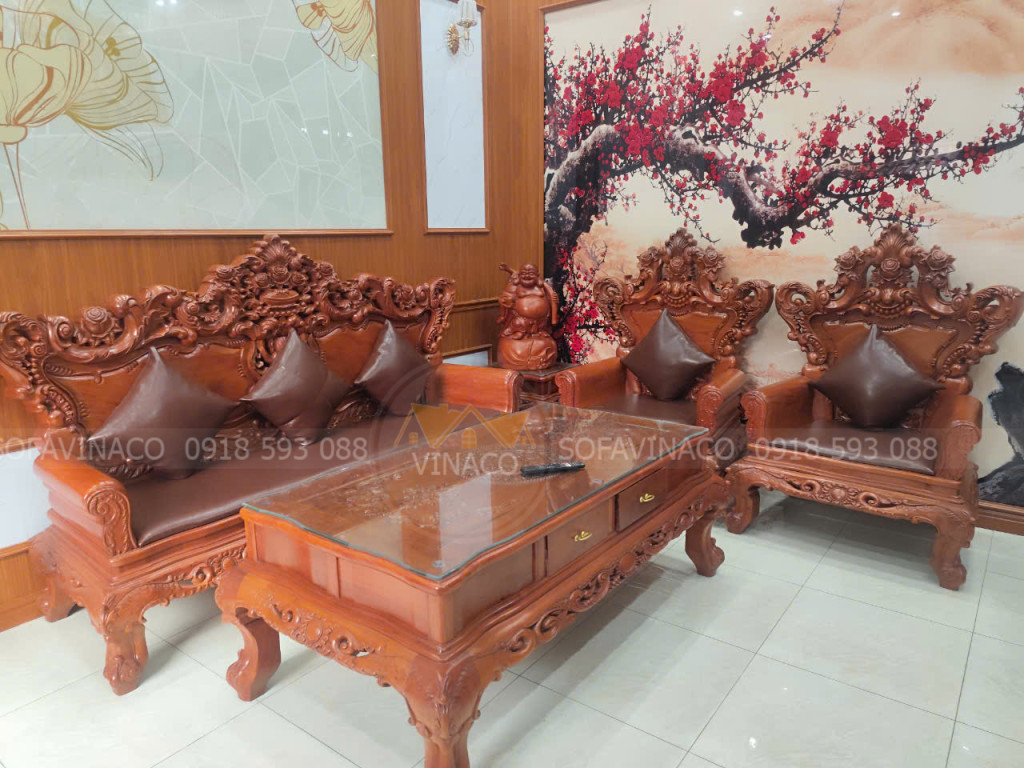Đệm ghế gỗ cho khách tại Thái Nguyên