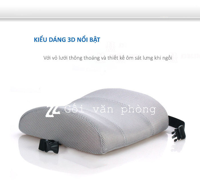 Đệm lót lưng ghế văn phòng với kiểu dáng 3D ôm sát đường cong cơ thể