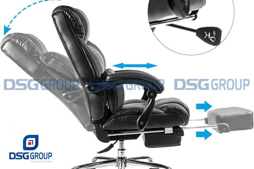 Điều chỉnh độ ngả lưng của ghế xoay để thư giãn tối đa