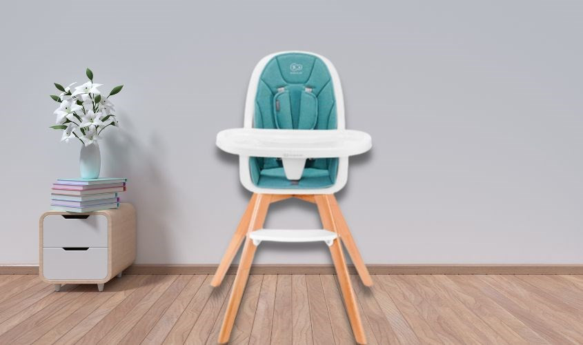 Ghế ăn dặm cho bé Kinderkraft KK.TIXI từ 6 tháng đến 5 tuổi - Màu xanh