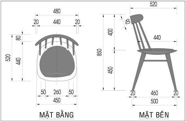 Ghế ăn tiêu chuẩn mang lại sự thoải mái cho bữa ăn gia đình