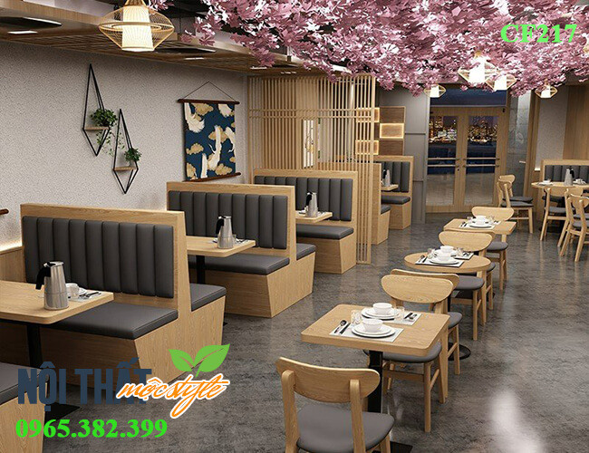 Ghế băng dài kết hợp đệm bọc da, thiết kế theo phong cách Rustic độc đáo.