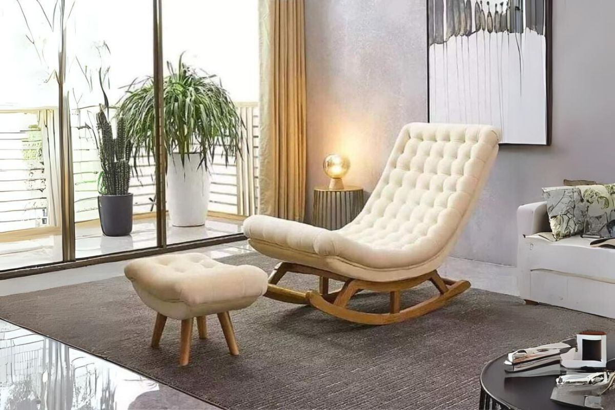 Ghế bập bênh bọc nệm cao cấp