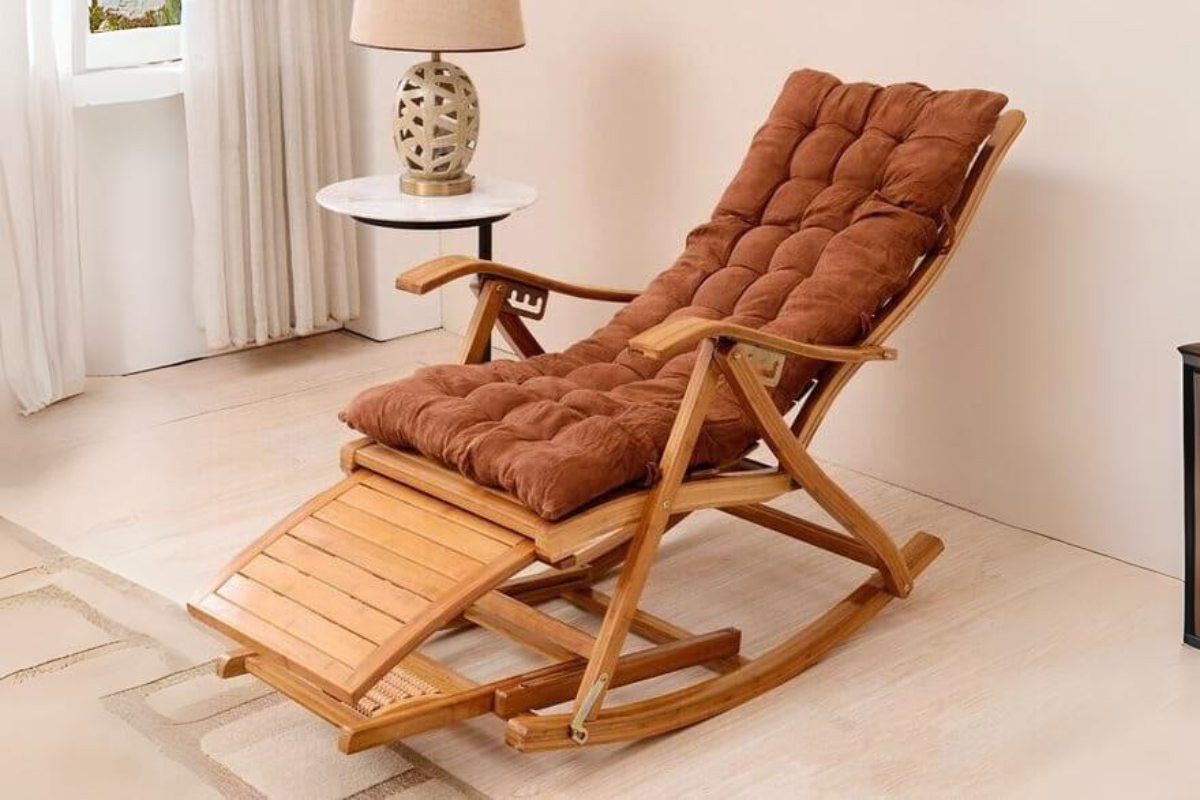 Ghế bập bênh gỗ tự nhiên cho người lớn
