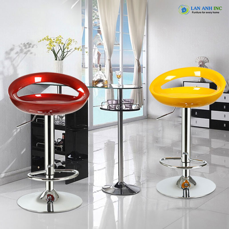 Ghế bar nhựa xoay nâng hạ tiện lợi