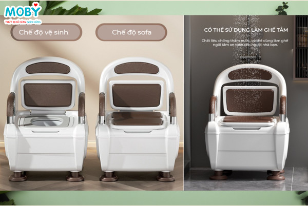 Ghế bô vệ sinh cho bà bầu HBD109 đa năng, có thể dùng làm ghế sofa hoặc ghế tắm