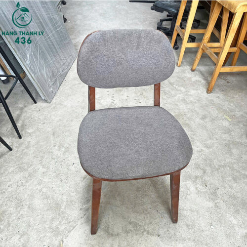 Ghế bọc đệm vải chân gỗ hiện đại cho quán bán cà phê
