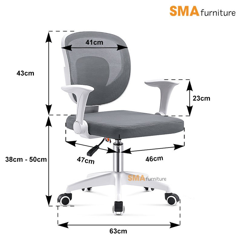 Ghế công thái học gấp gọn màu sắc tươi sáng