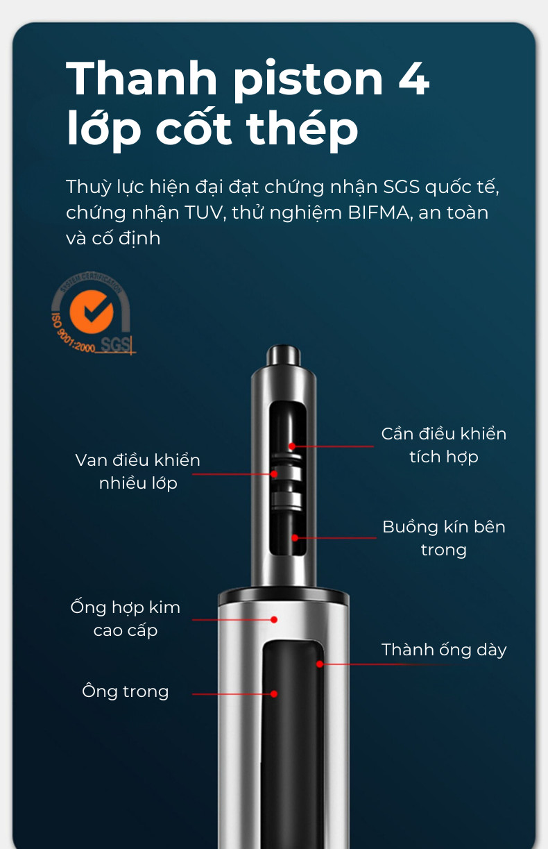 Ghế công thái học khung kim loại hiện đại