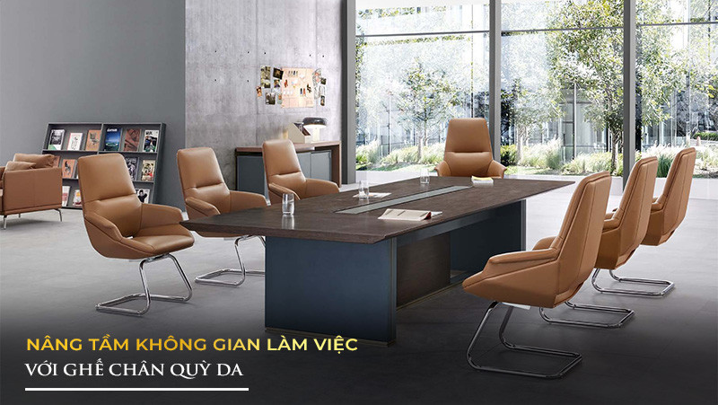 Ghế da chân xoay văn phòng mang lại cảm giác thoải mái và tập trung
