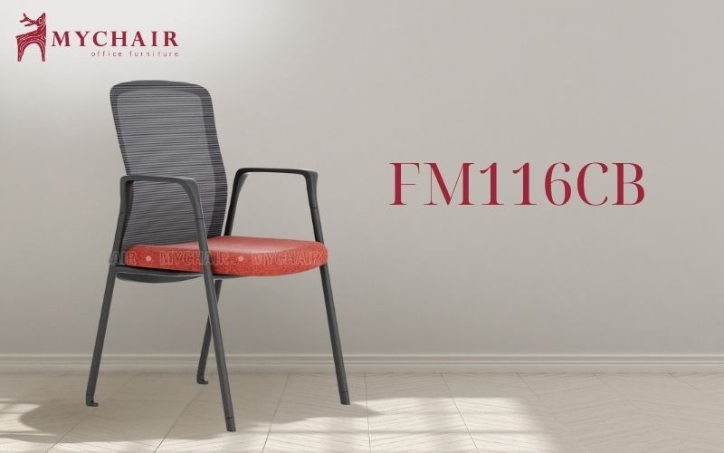 Ghế đào tạo lưng lưới nỉ chân cố định thoáng khí