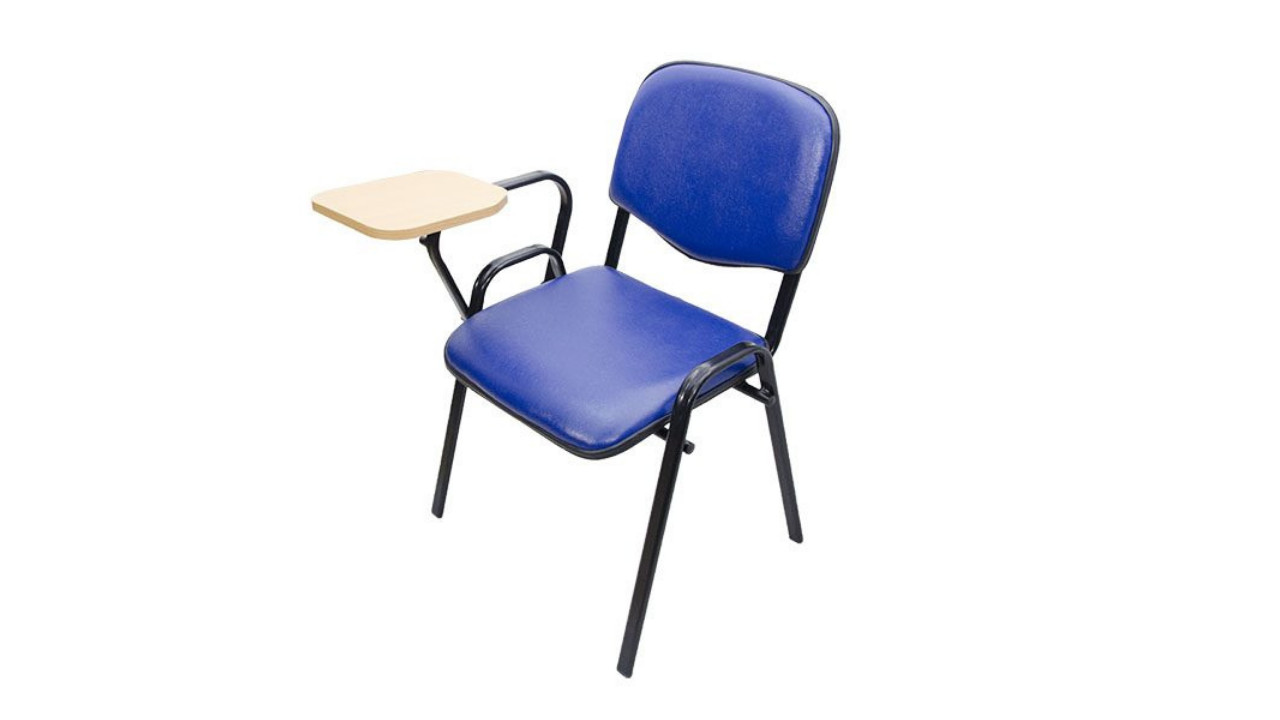 ghế gấp liền bàn đa năng màu xanh