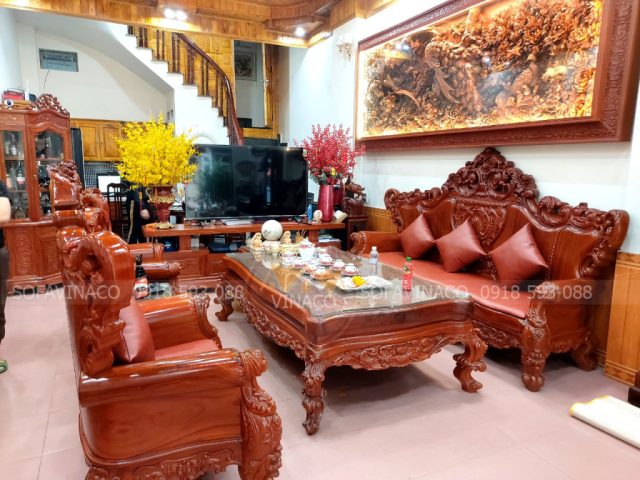 Ghế gỗ đệm da sang trọng hiện đại