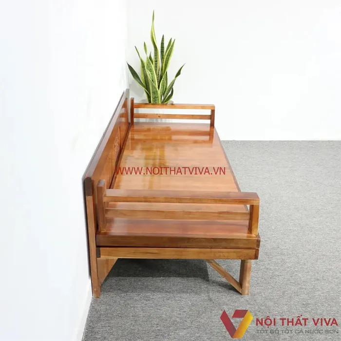 Ghế gỗ gấp thành giường gỗ Quế bền đẹp cho không gian nhỏ