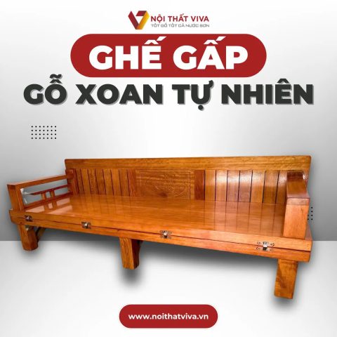 Ghế gỗ gấp thành giường hiện đại với thiết kế đa năng