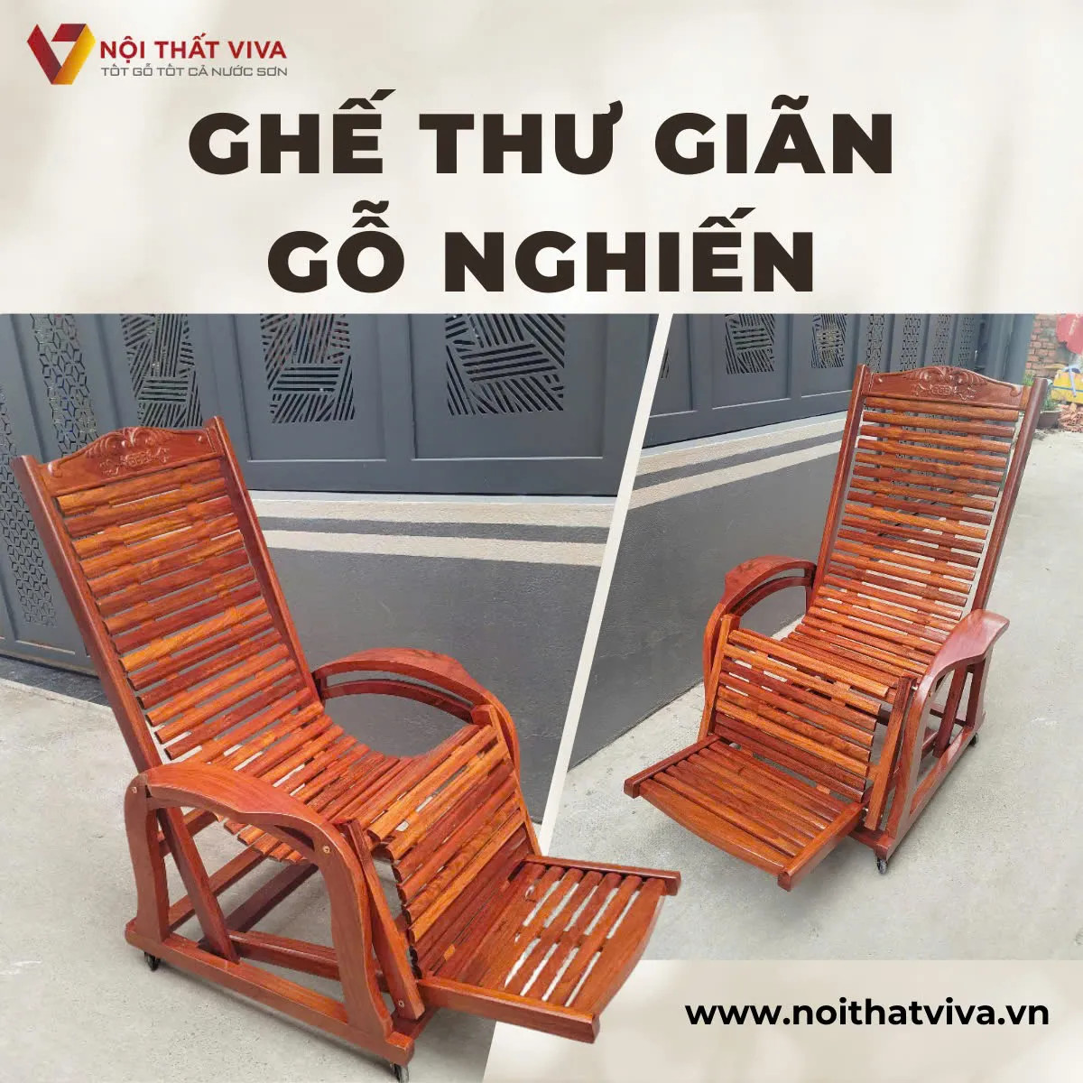 Ghế gỗ nằm cần kiểm tra chất lượng gỗ cẩn thận