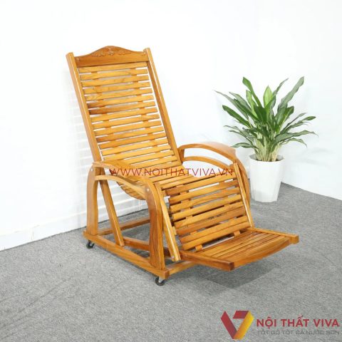 Ghế gỗ nằm thư giãn làm từ gỗ tự nhiên