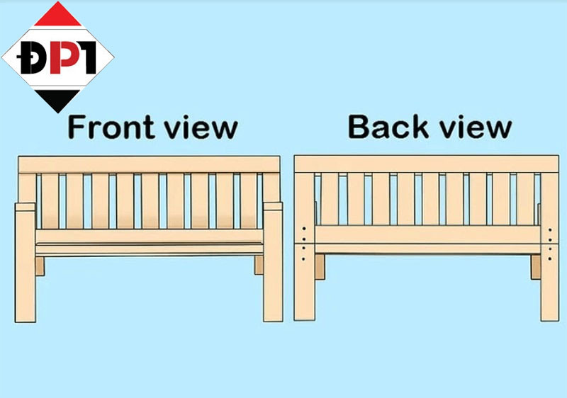 Ghế gỗ pallet hoàn thiện với lớp sơn bóng đẹp mắt