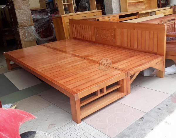 ghế gỗ sồi đa năng vừa ngồi vừa nằm