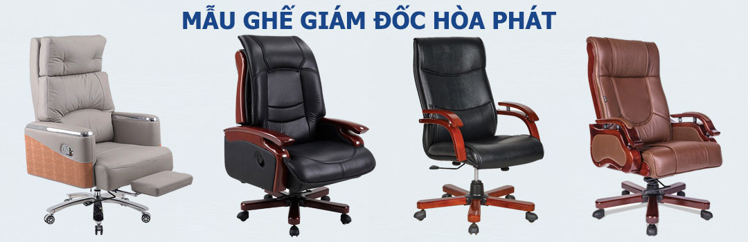 Ghế Hòa Phát văn phòng giám đốc bọc da cao cấp với thiết kế quyền uy