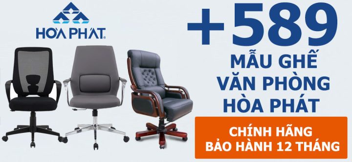 Ghế Hòa Phát văn phòng lưng lưới cao cấp màu đen hiện đại
