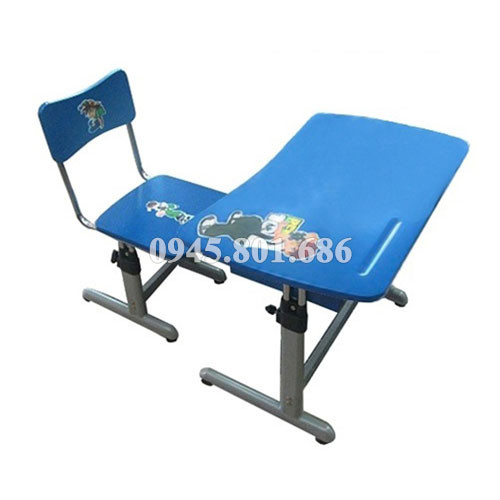 Ghế học sinh với giá sách tích hợp, tối ưu không gian