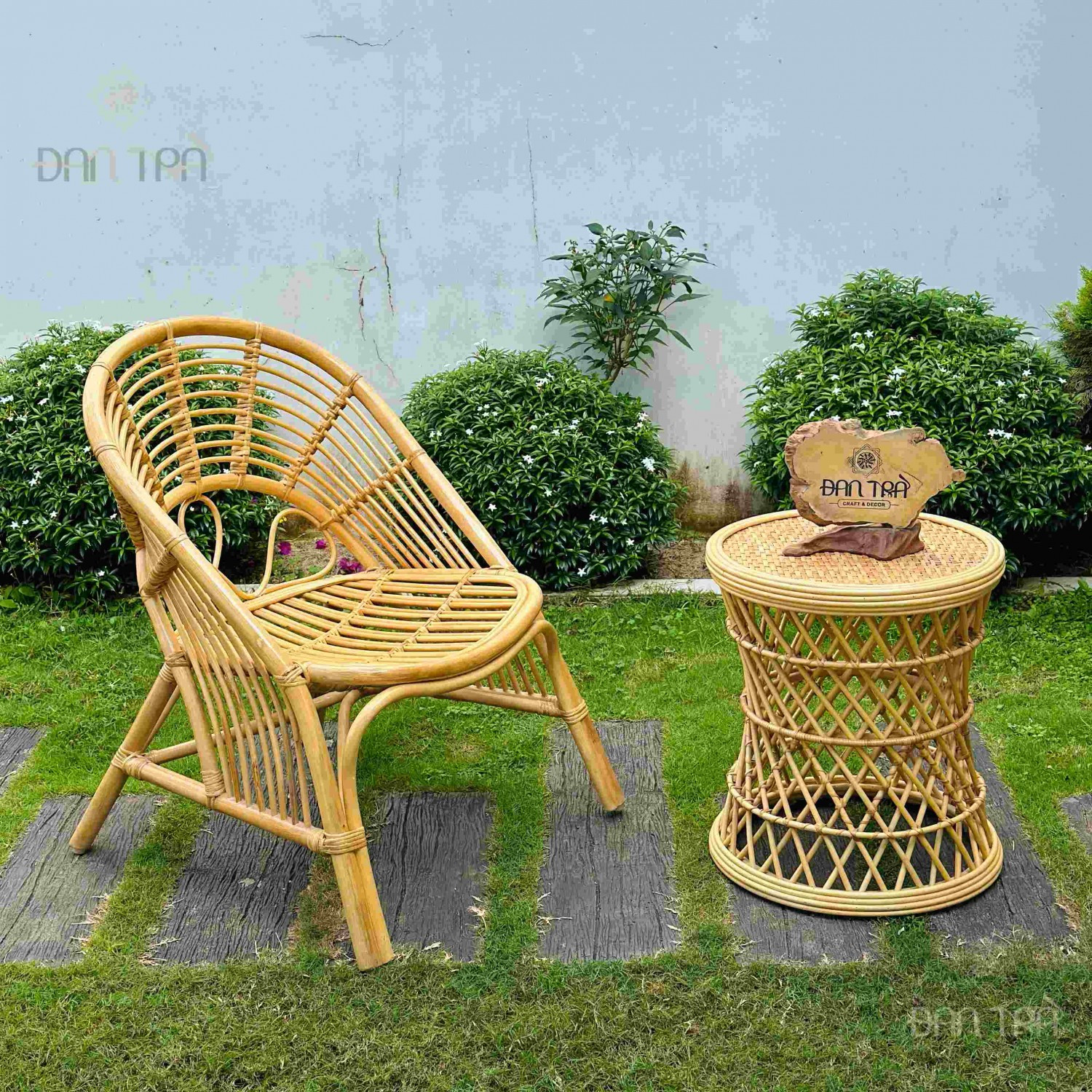 Ghế mây Bác Hồ decor ban công bán chạy tại Mây tre Đan Trà