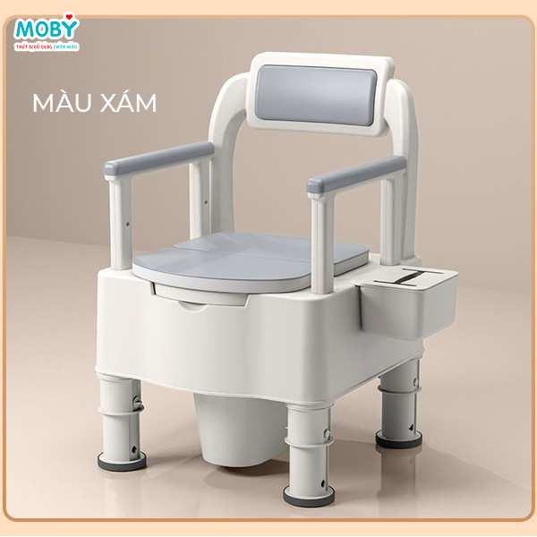 Ghế ngồi đi vệ sinh cho bà bầu Helic HBD105 với tay vịn chắc chắn, an toàn