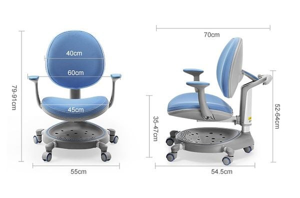 Ghế ngồi học sinh với vỏ bọc ghế ngồi màu xanh dương hiện đại