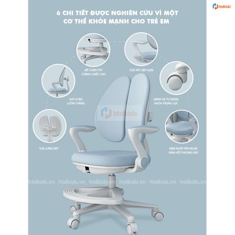 Ghế ngồi học trẻ em công thái học