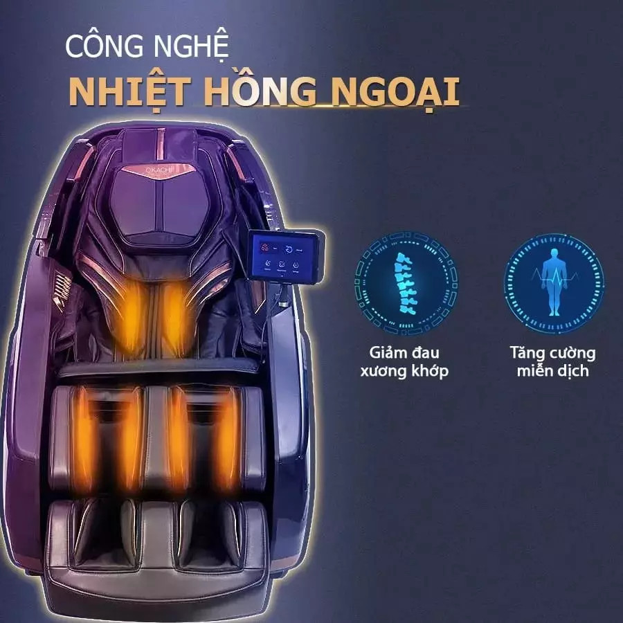 Ghế ngồi massage lưng cao cấp với công nghệ nhiệt hồng ngoại chăm sóc sức khỏe gia đình