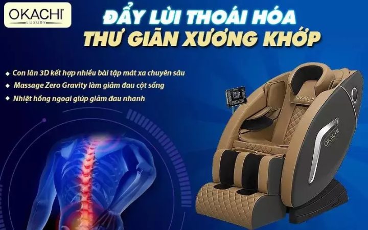 Ghế ngồi massage lưng hiện đại giúp giảm đau xương khớp hiệu quả