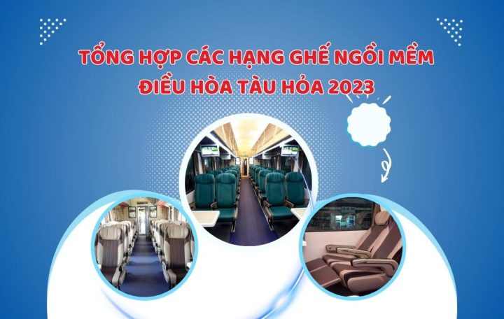 Ghế ngồi mềm điều hòa tiện nghi trên tàu hỏa hiện đại